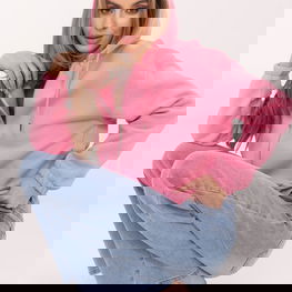 Moteriškas džemperis trumpo ilgio su užtrauktuku