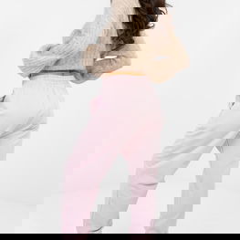 Moteriškos kelnės aukštu liemeniu iš medvilnės