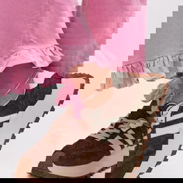 Moteriški sportbačiai iš zomšos, masyvi platforma D&A