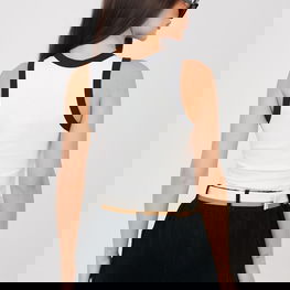 Moteriška palaidinė be rankovių iš medvilnės ir elastano Sublevel