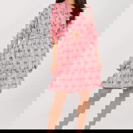 Suknelė kelio ilgio iš viskozės su volanu Sublevel