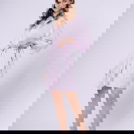 moteriškas chalatas iš satino, 3/4 rankovių Giwon