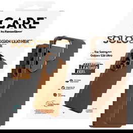 Telefono dėklas iš dirbtinės odos, rudas, Qi suderinamas CARE by PanzerGlass