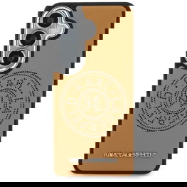 Dėklas Samsung Galaxy S26 iš dirbtinės odos rudas Karl Lagerfeld