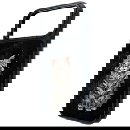 Dėklas MagSafe iPhone 17 Pro su siuvintu 3D kačiuku juodas Nimmy