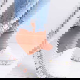 Moteriški pusbačiai iš natūralios odos balti Maciejka