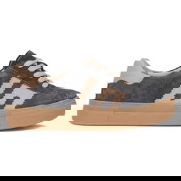 Moteriški sportbačiai iš natūralios odos pilki su platforma Filippo