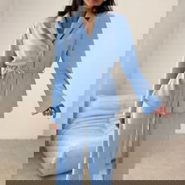 Moteriška palaidinė su švarko siluetu ir vertikaliomis juostelėmis Roco Fashion