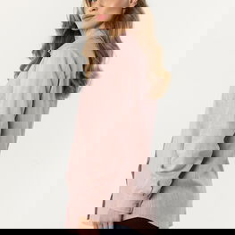 Moteriška palaidinė iš lino ir viskozės laisvo kirpimo