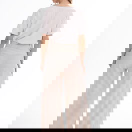 Moteriškos kelnės plačiomis kojomis aukštu liemeniu Awama