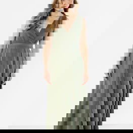 Moteriška suknelė maxi iš lino ir viskozės awama