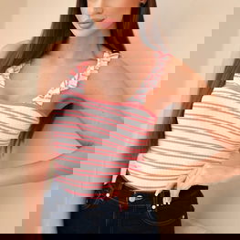 Moteriška palaidinė ryškiai rožinė dryžuota