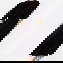 Moteriška midi suknelė iš viskozės su surišimu awama