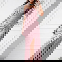 moteriška suknelė ilga mėtų spalvos Bicotone