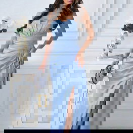 Suknelė iš poliesterio mint spalvos Bicotone