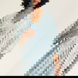 Moteriškas chalatas kelio ilgio iš viskozės Henderson