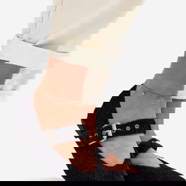 Moteriškos balerinos su dirželiu juodos Pamira