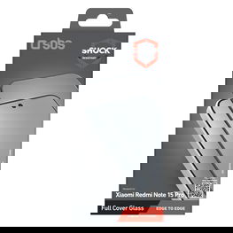 Grūdintas stiklas su juodais silikono kraštais Redmi Note 15 Pro SBS