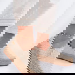 Moteriškos espadrilės su platforma iš tekstilės smėlio spalvos Big Star