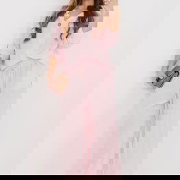 Moteriška palaidinė su V formos iškirpte ilgomis rankovėmis Italy Moda