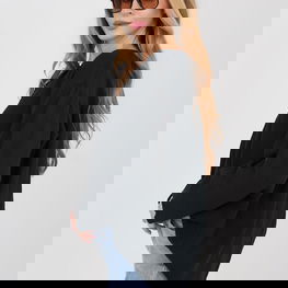 Moteriška palaidinė iš medvilnės su V iškirpte Italy Moda