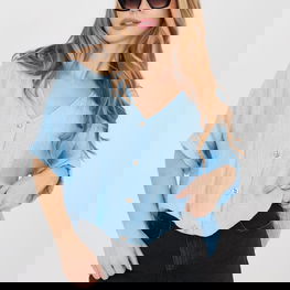 Moteriška palaidinė trumpomis rankovėmis iš viskozės Italy Moda