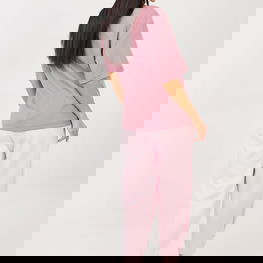 Moteriškos treninginės kelnės aukštu liemeniu iš viskozės Italy Moda