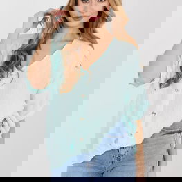 Palaidinė trumpomis rankovėmis iš viskozės Italy Moda