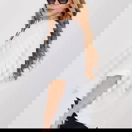 Moteriška palaidinė V formos iškirpte iš viskozės ir nailono Italy Moda