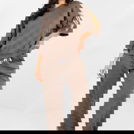 Moteriškas sportinis komplektas su aukštu liemeniu ir juostelėmis