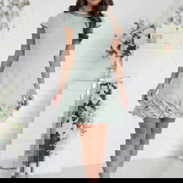 Mini suknelė su paslėptu užtrauktuku iš poliesterio Bicotone