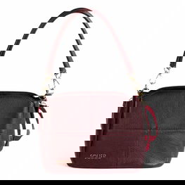 Moteriška rankinė iš natūralios odos su 3 skyreliais bordo spalvos Solier