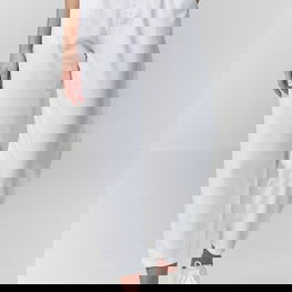 Moteriškos džinsinės kelnės laisvesnio kirpimo Makadamia