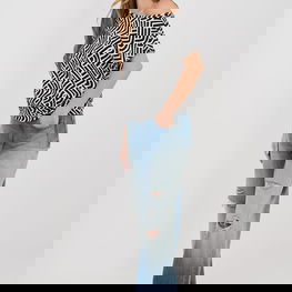 Moteriška palaidinė iš viskozės su trumpomis rankovėmis Sublevel