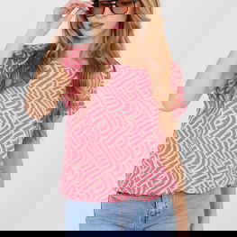 Moteriška palaidinė su raštu iš viskozės Sublevel