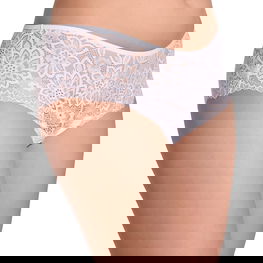 Moteriškos kelnaitės šortų tipo su nėriniu ir medvilnės įsiuvu