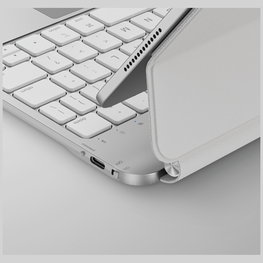 iPad Pro 11" dėklas su klaviatūra Uniq Venno Pro, balta
