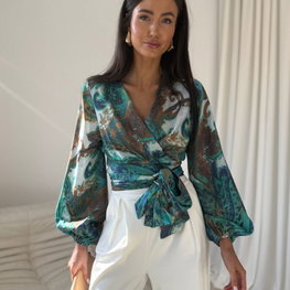 Roco Fashion moteriška palaidinė su surišamu liemeniu
