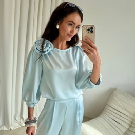Satininė palaidinė Giana Roco Fashion