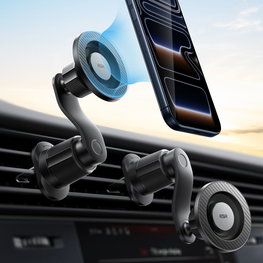 Automobilinis MagSafe telefono laikiklis į ventiliacijos groteles ESR OmniLock, juodas