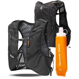 Bėgimo liemenė Spigen A721 Dynamic Shield L-XL, 5 l su 500 ml minkšta gertuve — juoda