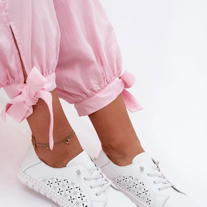 Moteriški perforuoti odiniai pusbačiai Flaria