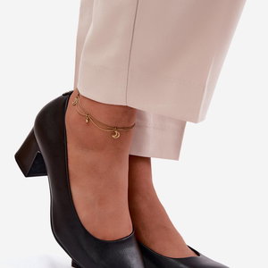 Moteriškos aukštakulnės su stulpelio kulnu iš eko odos Sergio Leone