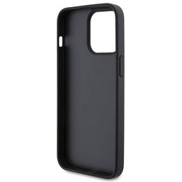Ferrari Twist Metal Logo dėklas iPhone 15 Pro Max, juodas
