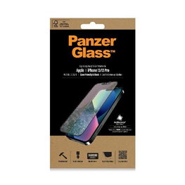 PanzerGlass grūdintas stiklas iPhone 13 / 13 Pro su antibakterine danga, juodas