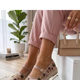 Moteriškos espadrilės su siuvinėtais gėlių motyvais