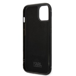 Karl Lagerfeld Signature Logo Cardslot telefono dėklas iPhone 13/14/15, juodas
