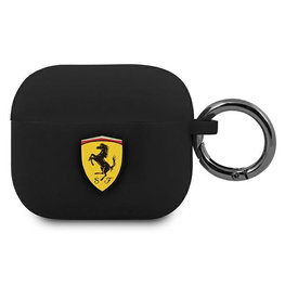 Ferrari silikoninis dėklas Apple AirPods 3, juodas