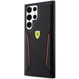 Ferrari Carbon Contrast Edges telefono dėklas Samsung Galaxy S23 Ultra