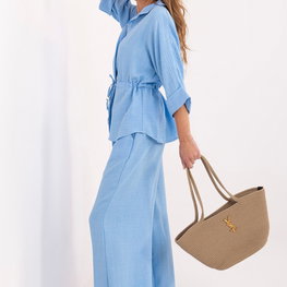 Moteriškas kostiumas su marškiniais ir kelnėmis Italy Moda